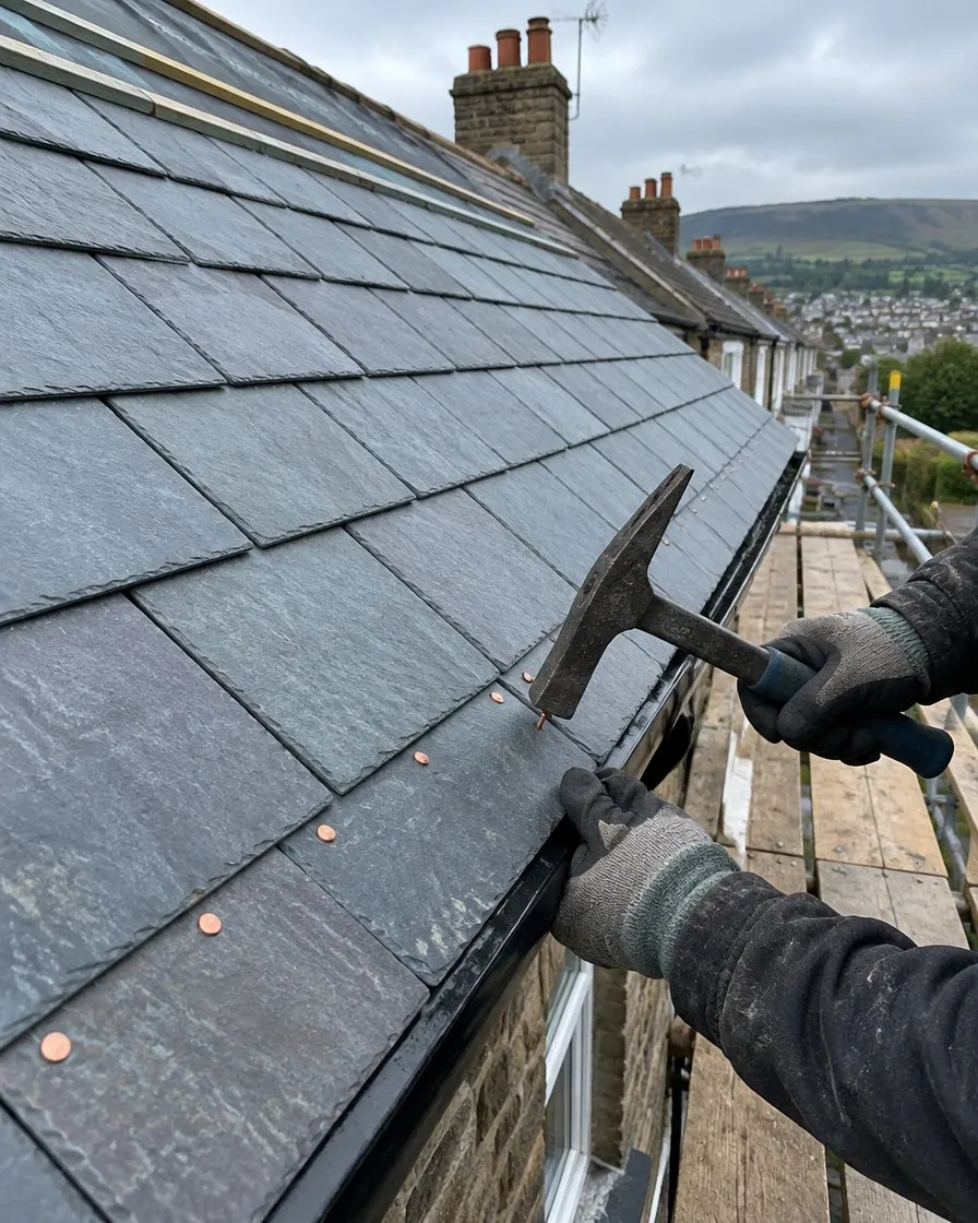 Slate roofing in Mevagissey